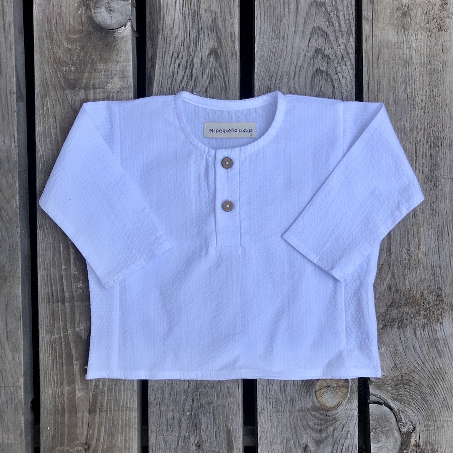 KURTA BLANCO RAYA ARRUGADA